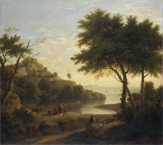 Landscape near a Coastal Inlet, 1763 - Джордж Ламберт