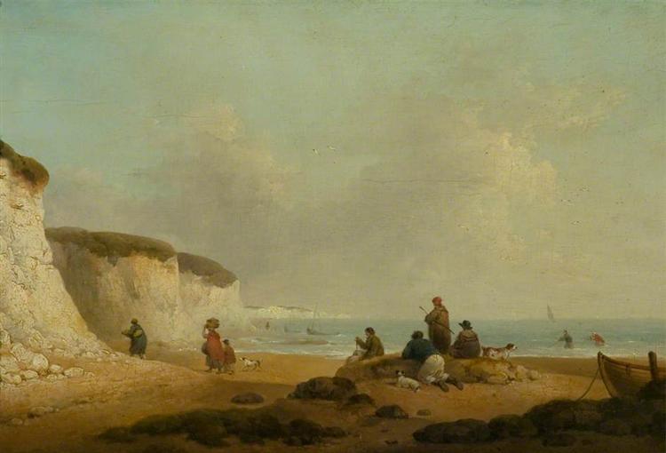 Calm off the Coast of the Isle of Wight, 1804 - Джордж Морланд