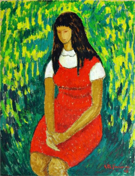 Girl in Red, 1968 - George Ștefănescu