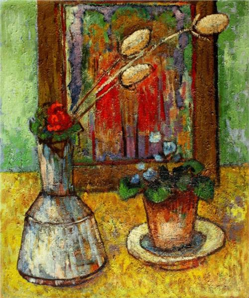 Still life with Icon, 1980 - George Stefanescu