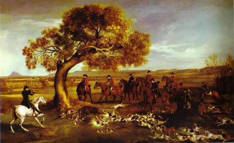 The Grosvenor Hunt, 1762 - Джордж Стаббс