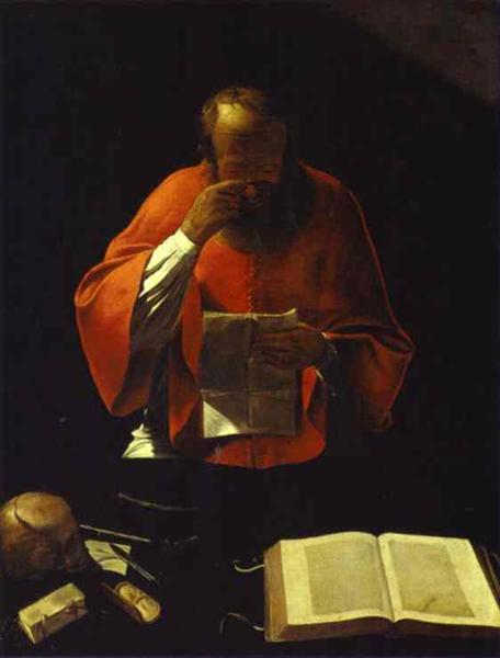 St.Jerome reading, c.1635 - 1638 - Жорж де Латур