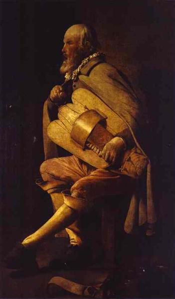 The Hurdy-Gurdy Player, 1625 - Жорж де Латур