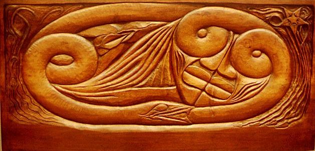 Existence, wooden bed panel, c.1894 - Georges Lacombe