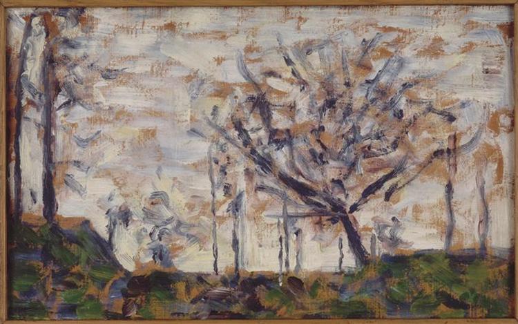 Деревья, зима, 1883 - Жорж Сёра