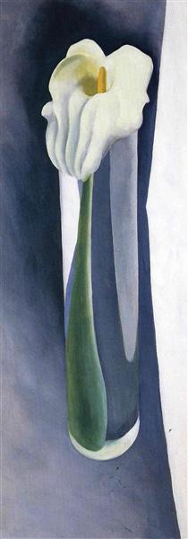 Calla Lily in Tall Glass, 1923 - 歐姬芙