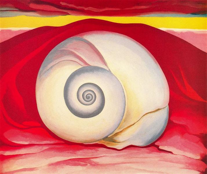 Red Hill and White Shell, 1938 - 歐姬芙