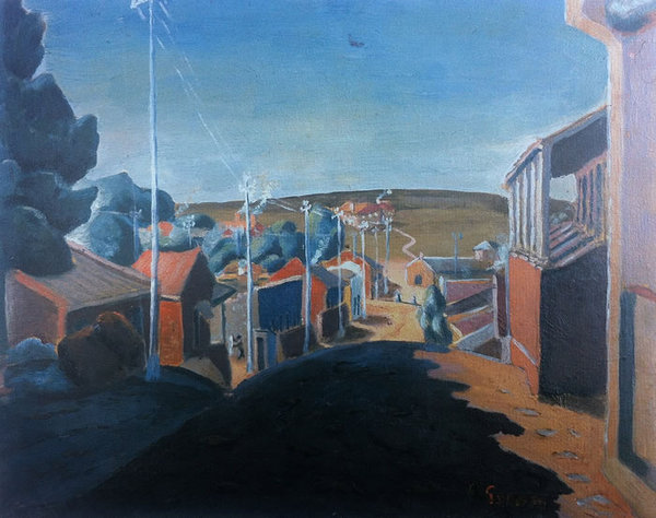 LOOKING DOWN THE HILL, SOPHIATOWN, 1940 - Gerard Sekoto