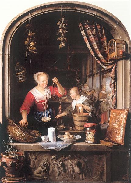 The Grocery Shop, 1672 - Герард Доу