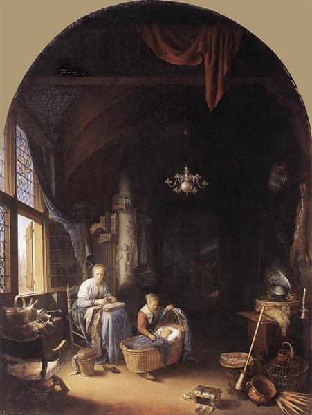 The Young Mother, 1658 - Gerrit Dou - WikiArt.org
