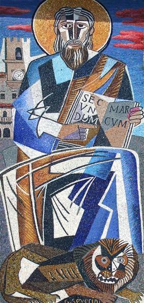 Mosaic at the Church of St. Mark, Cortona, Italy - Gino Severini