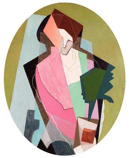 Woman with Green Plant, 1917 - Gino Severini