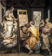 São Lucas Pintando a Virgem Maria - Giorgio Vasari