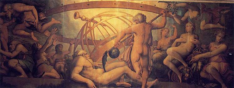 The Mutilation of Uranus by Saturn - Giorgio Vasari