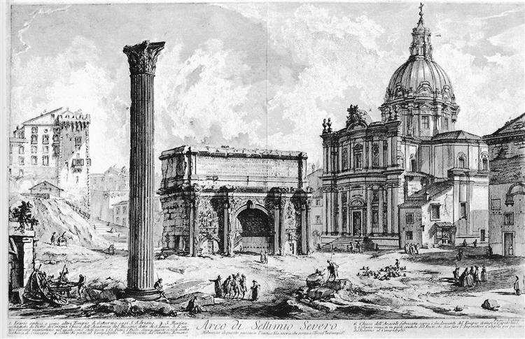 Arco di Settimio Severo, c.1750 - c.1759 - Джованні Баттіста Піранезі