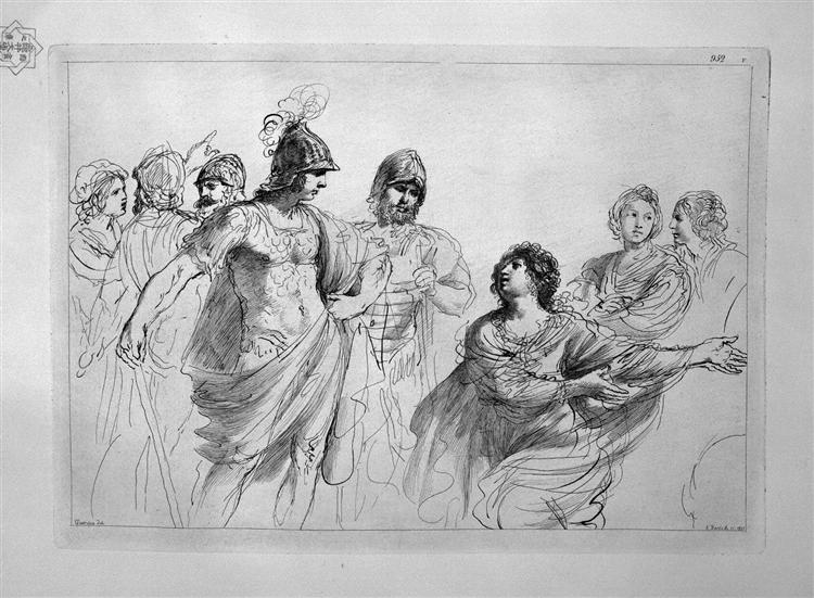 Women and warriors, by Guercino - Джованни Баттиста Пиранези