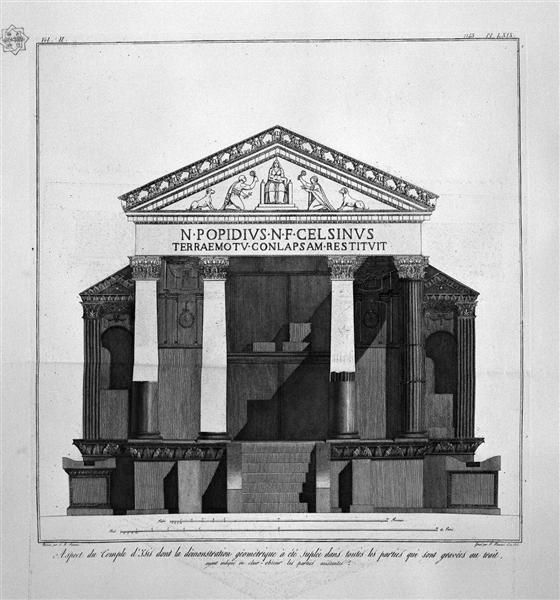 Plan in the great Temple of Isis - Giovanni Battista Piranesi