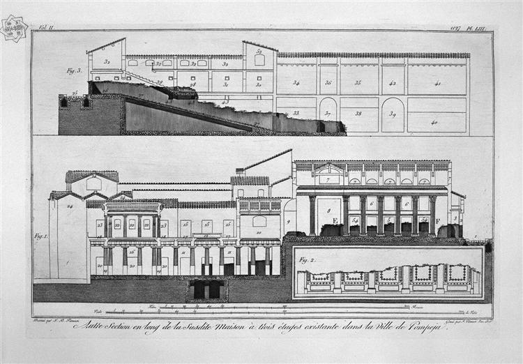 Plan of the first and third floors of the three-story house - Джованні Баттіста Піранезі