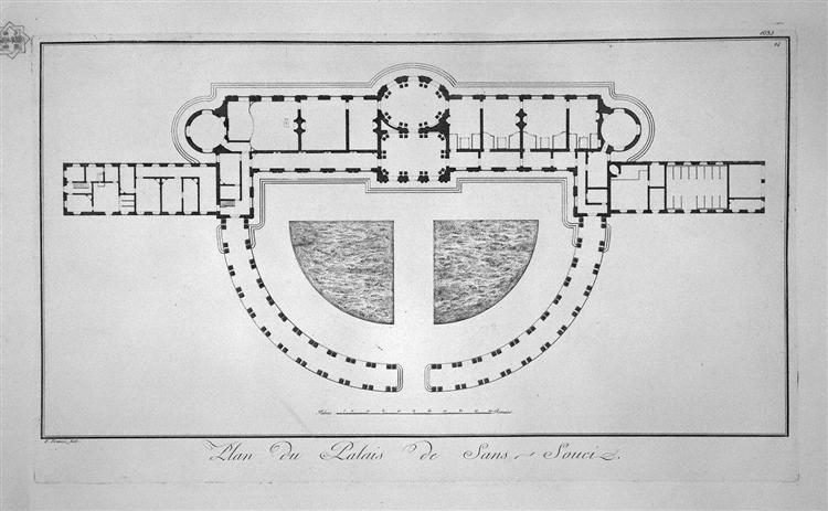 Plan of the Palace of Sans-Souci - Giovanni Battista Piranesi