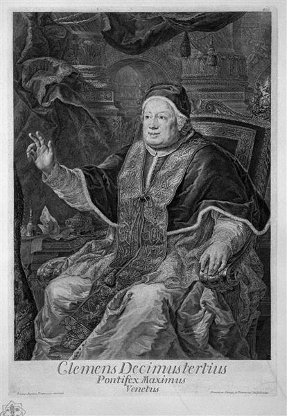 Portrait of Pope Clement XIII (Clemens Decimustertius Venetus Pontifex Maximus) - Giovanni Battista Piranesi