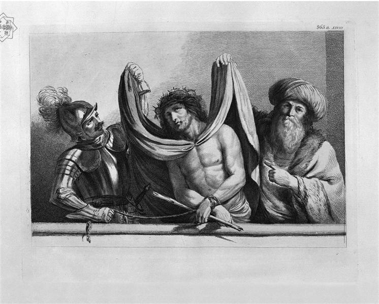 Christ presented to the people by Pilate, and a soldier, by Guercino - Джованні Баттіста Піранезі
