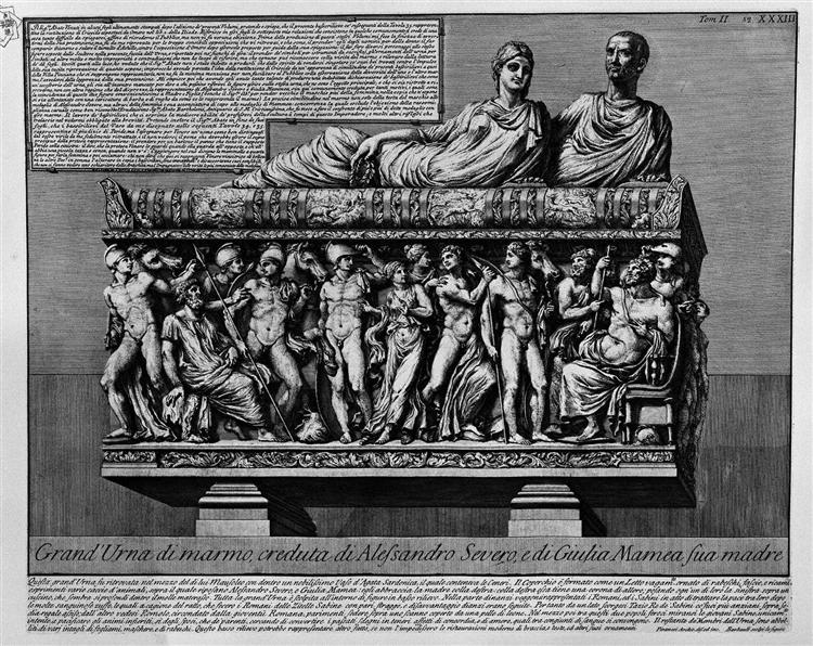 The Roman antiquities, t. 2, Plate XXXIII. Insight into the tomb of Alexander Severus., 1756 - Джованні Баттіста Піранезі