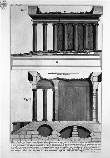 The Roman antiquities, t. 4, Plate L. Vista of the menagerie of wild beasts made ​​by Domitian to use the amphitheater. - Giovanni Battista Piranesi