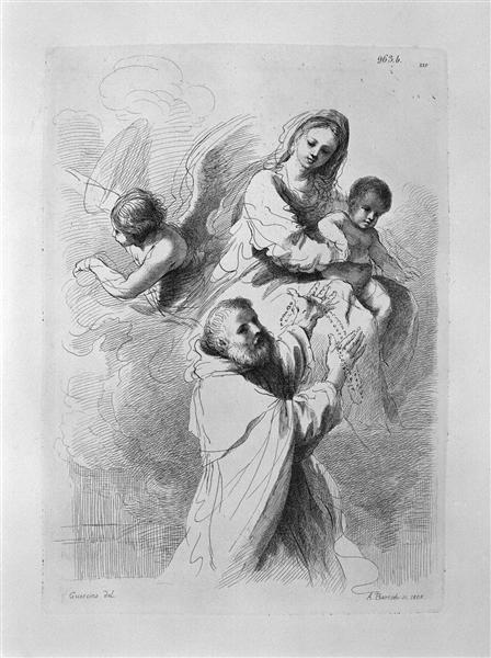 The Virgin and Child with St. John, by Guercino - Джованні Баттіста Піранезі