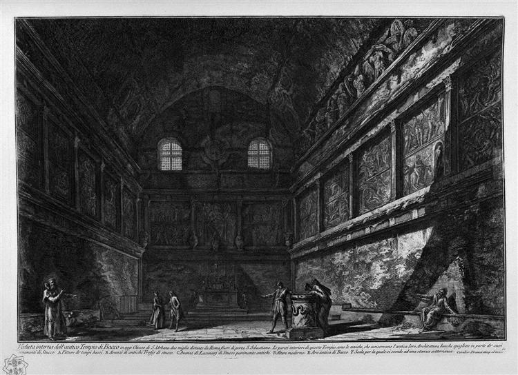 View of the Temple of Bacchus, now in the Church of St. urban - Giovanni Battista Piranesi