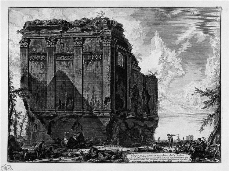 View of the Temple of Hercules in the City of Cora - Giovanni Battista Piranesi