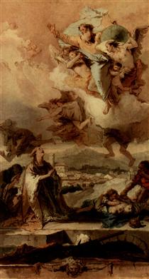 Saint Thecla Liberating the City of Este from the Plague - Джованні Баттіста Тьєполо