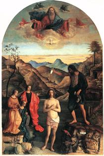 Baptism of Christ, St. John Altarpiece - Giovanni Bellini