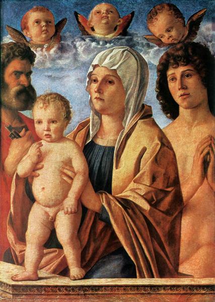 The Virgin and Child with St. Peter and St. Sebastian, c.1487 - Giovanni Bellini