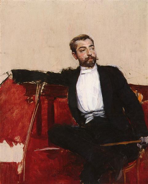 A Portrait of John Singer Sargent - Giovanni Boldini