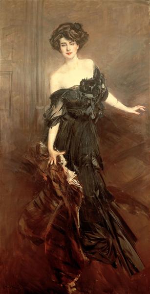 Portrait of Mademoiselle de Nimidoff, 1908 - Джованни Болдини