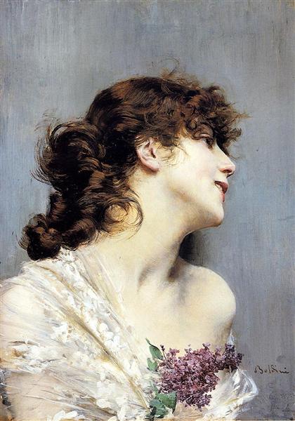 Profile of a Young Woman - Giovanni Boldini