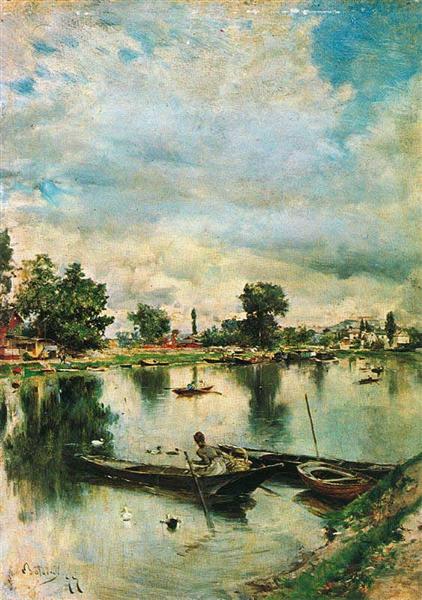 River Landscape, 1877 - Giovanni Boldini