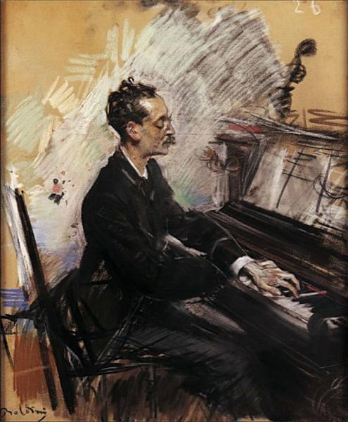 The pianist Alexandre Rey Colaço, 1883 - Джованни Болдини