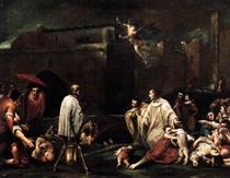 The Blessed Bernardo Tolomeo's Intercession for the End of the Plague in Siena - Giuseppe Maria Crespi