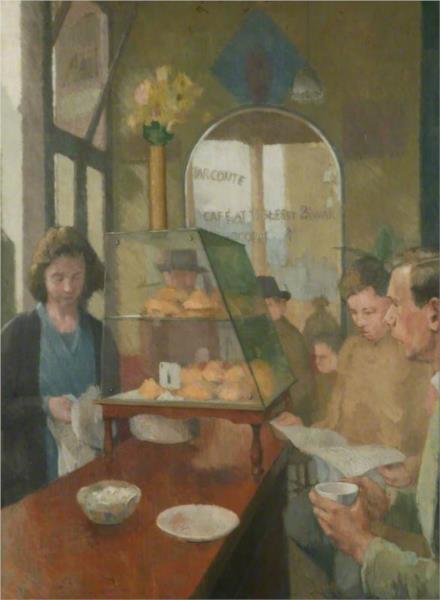 The Café (Café Conte, London), 1938 - Graham Bell