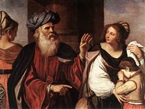 Abraham Casting Out Hagar and Ishmael - Guercino