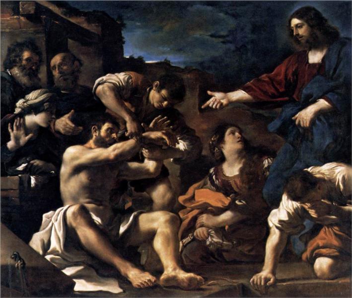 Raising of Lazarus, 1619 - Guercino