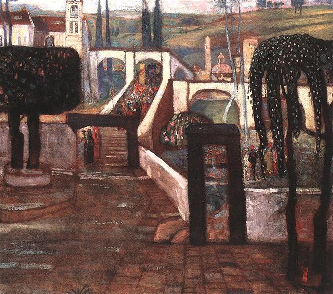 Return of the Pilgrims, 1907 - Lajos Gulacsy
