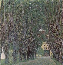 Avenue dans le parc de Schloss Kammer - Gustav Klimt