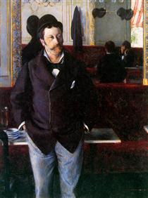 At the Cafe, Rouen - Gustave Caillebotte