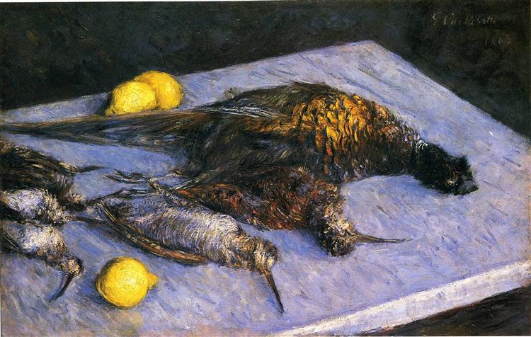Game Birds And Lemons, 1883 - Гюстав Кайботт