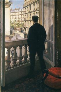 Jeune homme à la fenêtre - Gustave Caillebotte