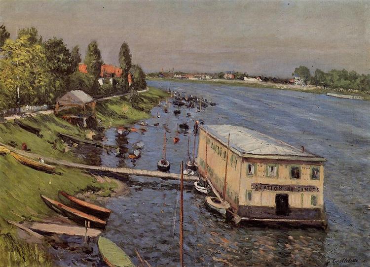 The Pontoon at Argenteuil, 1886 - 古斯塔夫·卡耶博特