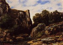 Waterfall in the Jura - Gustave Courbet