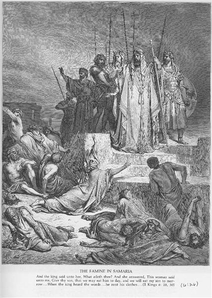 A Famine in Samaria, c.1866 - Гюстав Доре